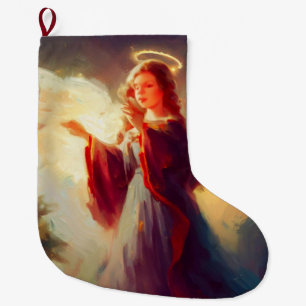 Christmas Angel 3 Large Christmas Stocking