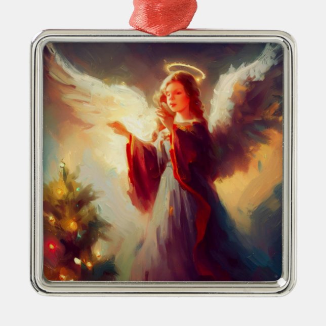 Christmas Angel 3 Metal Tree Decoration (Front)