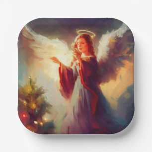 Christmas Angel 3 Paper Plate