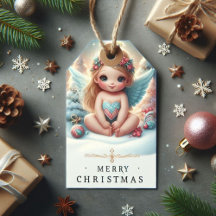 Christmas Angel baby Gift Tag