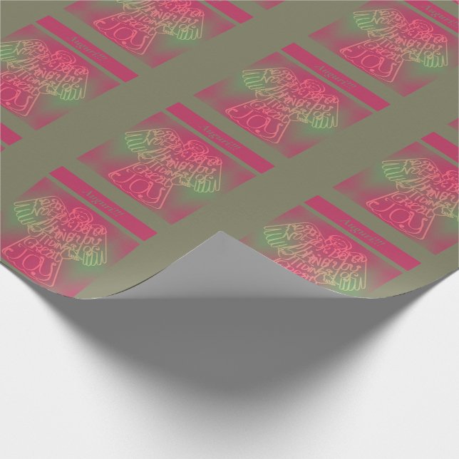 Christmas Angel "Behold..."Wrapping Paper (Corner)