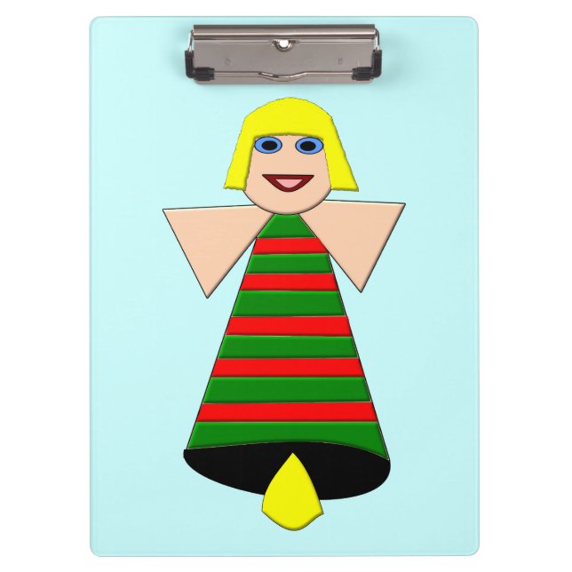 Christmas Angel Bell Clipboard (Front)