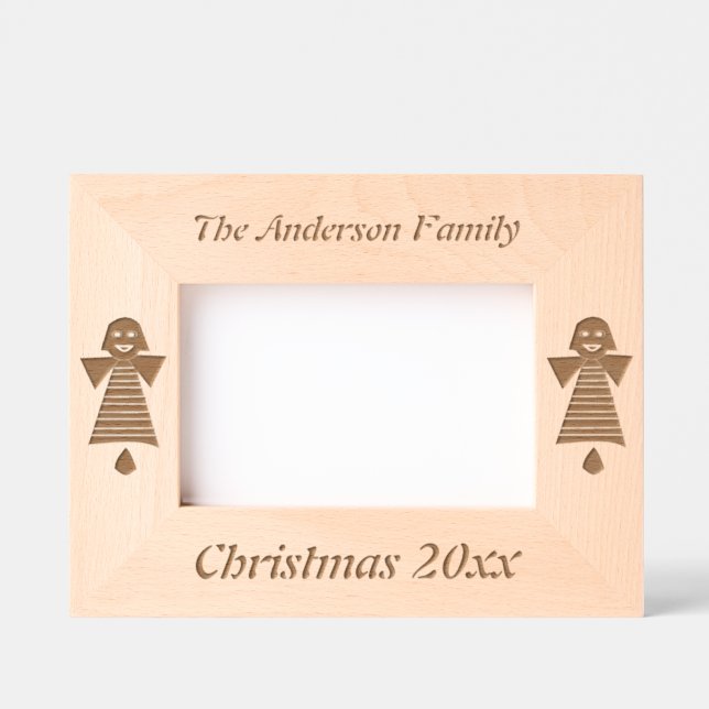 Christmas Angel Bell Custom Etched Frames (Front)