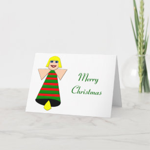 Christmas Angel Bell Custom Greeting Card