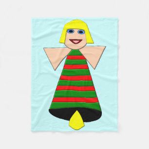 Christmas Angel Bell Fleece Blanket