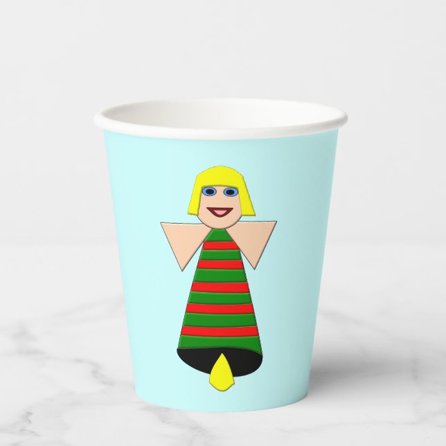 Christmas Angel Bell Paper Cups (Front)