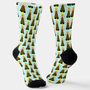 Christmas Angel Bell Patterned Socks
