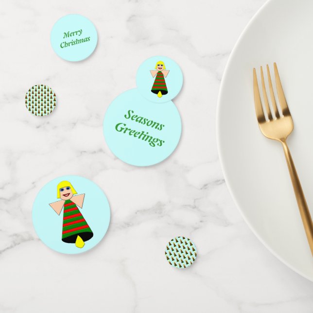 Christmas Angel Bell Personalised Confetti (Group)