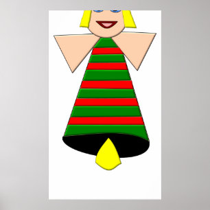 Christmas Angel Bell Poster