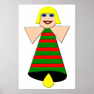 Christmas Angel Bell Poster