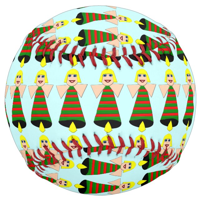 Christmas Angel Bell Softball (Front)