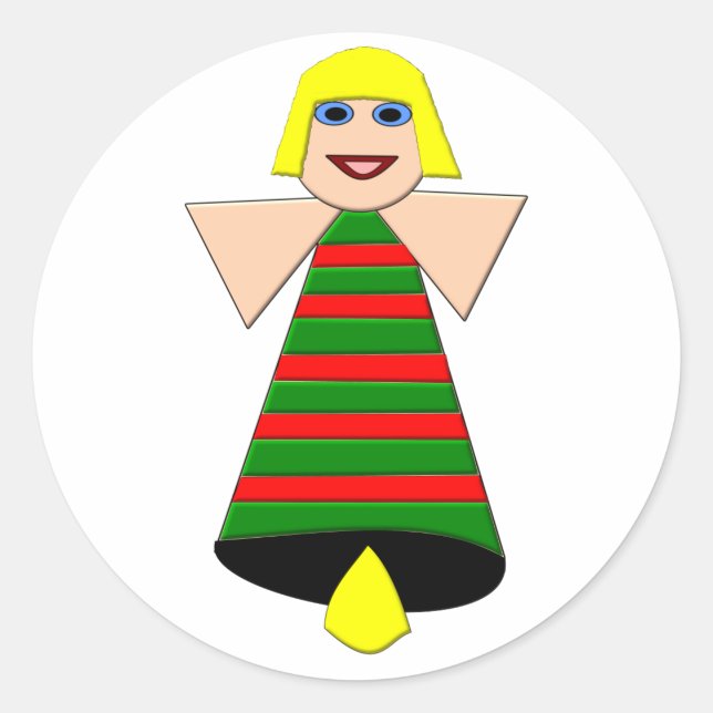Christmas Angel Bell Stickers (Front)