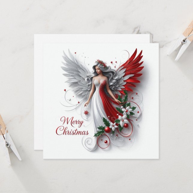 Christmas Angel  Card (Front/Back In Situ)