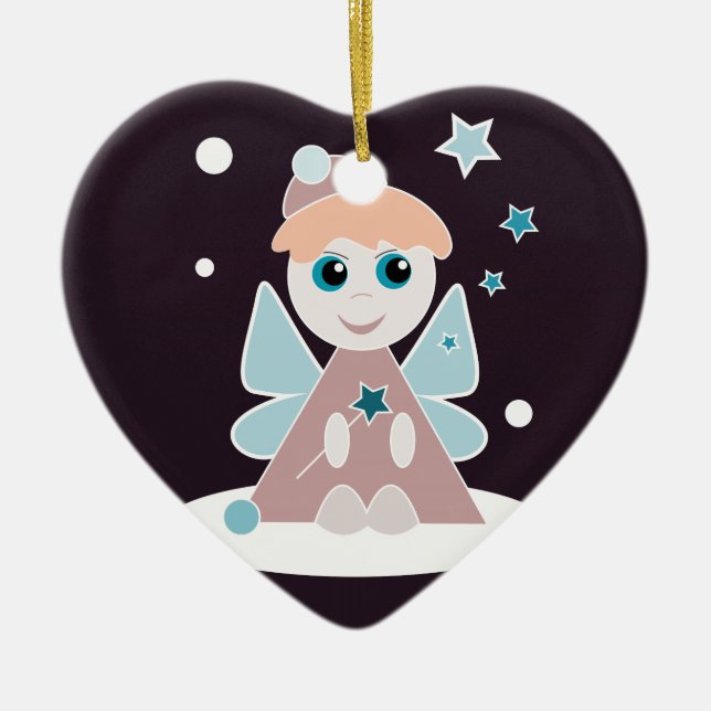 Christmas Angel Ceramic Tree Decoration (Front)