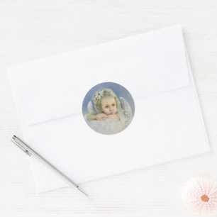 Christmas Angel Classic Round Sticker