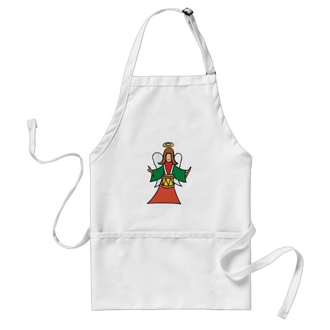 Christmas Angel Drummer Holiday Music Design  Standard Apron (Creator Uploaded)