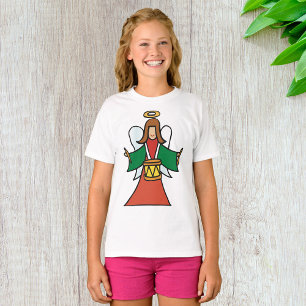 Christmas Angel Drummer Holiday Music Design T-Shirt