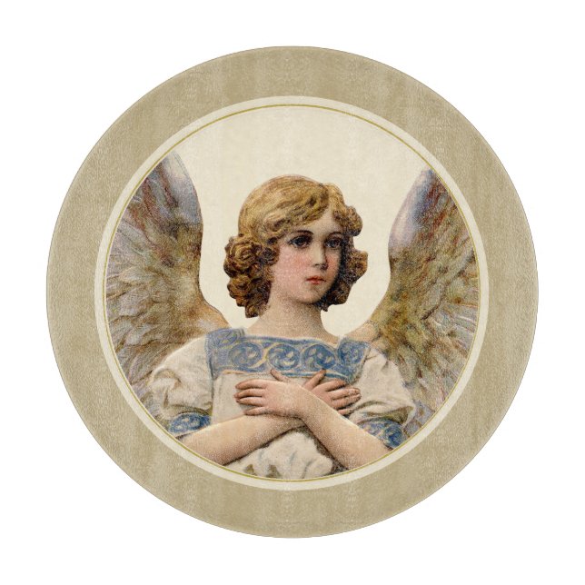 Christmas Angel Holiday Cheeseboard Cookie Plate Cutting Board (Front)