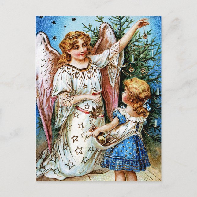 Christmas Angel Holiday Postcard (Front)