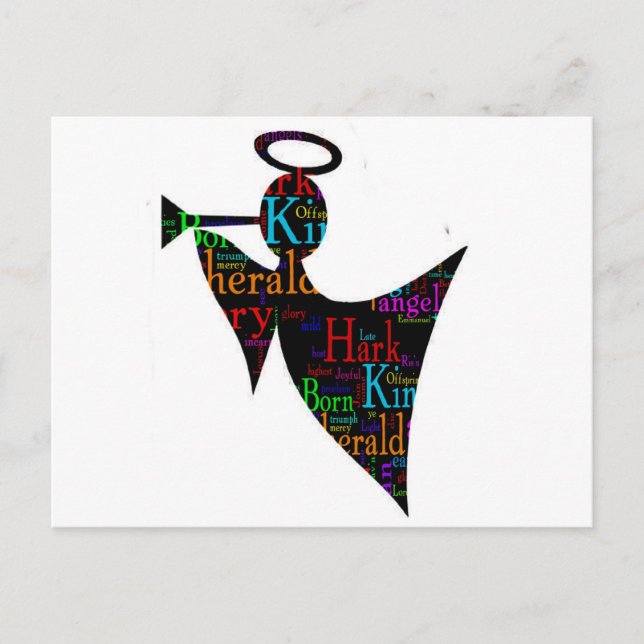 Christmas Angel Holiday Postcard (Front)