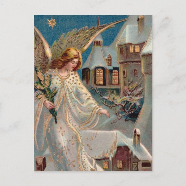 Christmas Angel Holiday Postcard (Front)