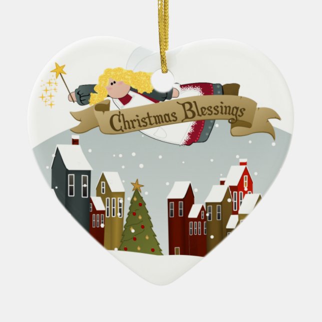Christmas Angel | Holiday Tree Ornament (Front)