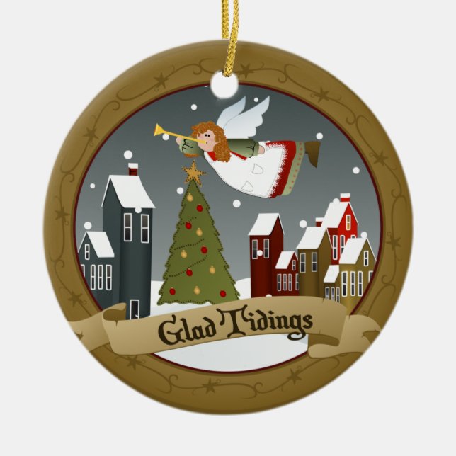 Christmas Angel | Holiday Tree Ornament (Front)