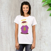 Christmas Angel In Purple Womens T-Shirt