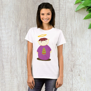 Christmas Angel In Purple Womens T-Shirt