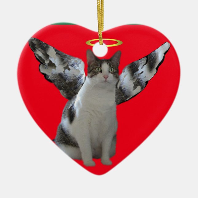 Christmas Angel Kitty Ornament (Front)