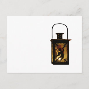 Christmas Angel Lantern Holiday Postcard