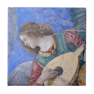 Christmas Angel Musician Melozzo da Forli Tile