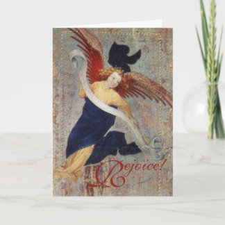 Christmas Angel of the Visitation Rejoice! Holiday Card