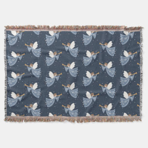 Christmas Angel Peace on Earth Holiday Heartfelt Throw Blanket