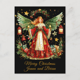 Christmas Angel personalised Holiday Postcard