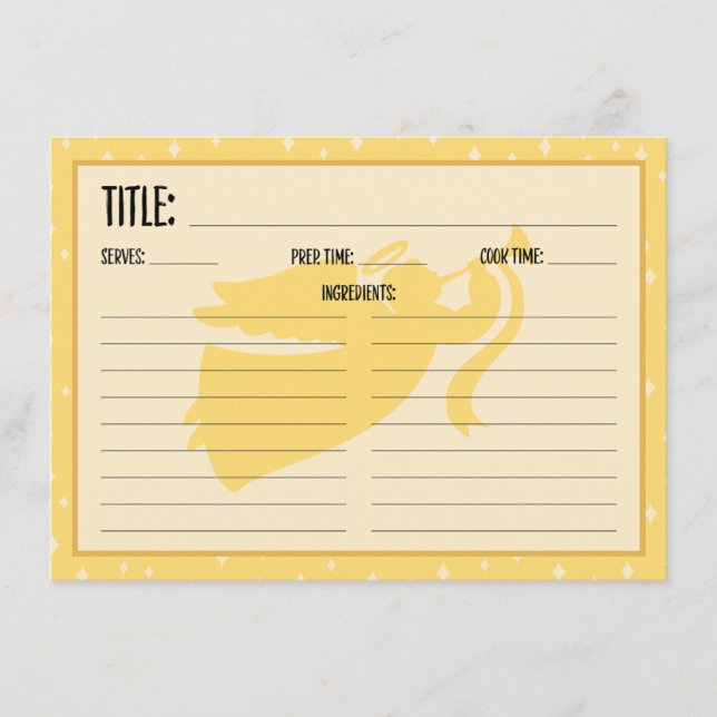 Christmas Angel Recipe Card (Front)