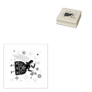 Christmas Angel Rubber Stamp