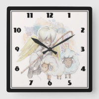 Christmas Angel Shepherd with Lambs