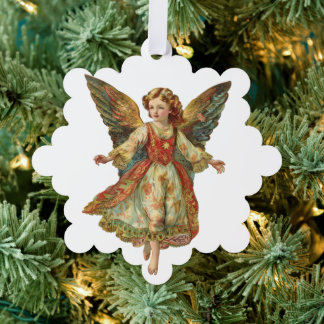 Christmas angel tree decoration card