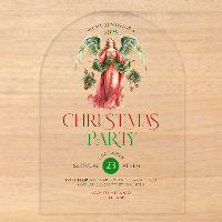 Christmas Angel Typography Christmas Party In