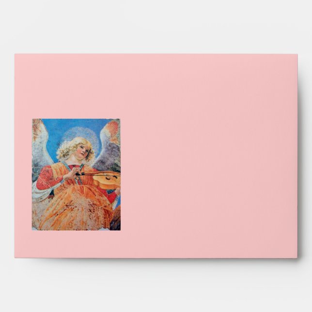CHRISTMAS ANGEL white blue red pink Envelopes (Front)