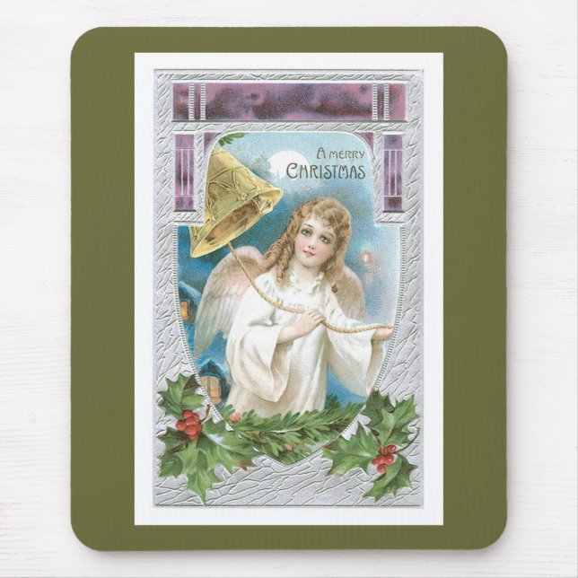 Christmas Angel with Bell Mouse Pad (Front)
