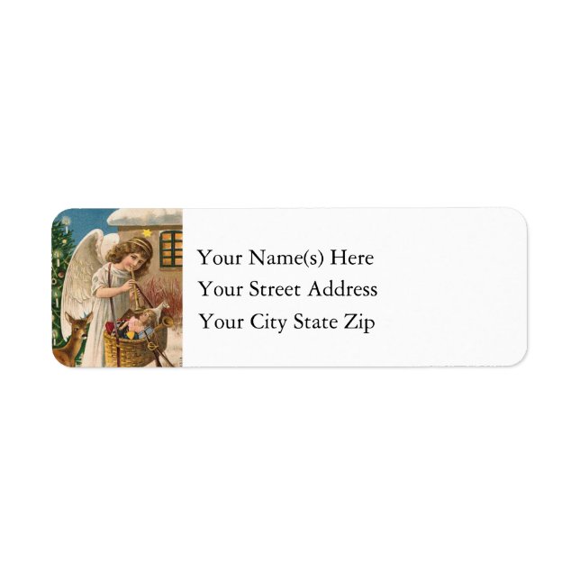 Christmas Angel With Toy Vintage (Front)