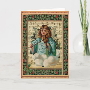 Christmas Angel with Violin Card