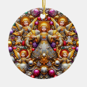 CHRISTMAS ~ Angels 19th Century ~ Ceramic Tree Decoration