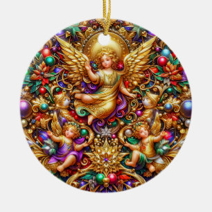 CHRISTMAS ~ Angels 19th Century ~ Ceramic Tree Decoration