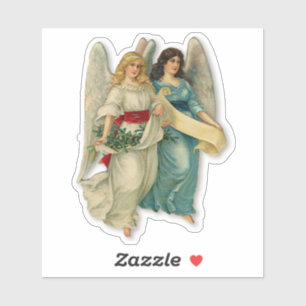 Christmas Angels Antique Victorian Girls Gowns