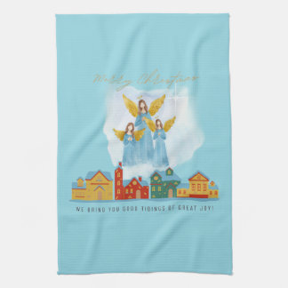 Christmas Angels Bring Joy and Tidings Home Decor! Tea Towel