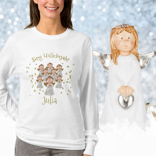 Christmas Angels Choir, With Name T-Shirt