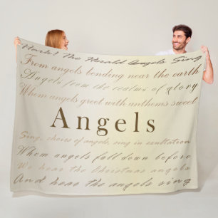 Christmas Angels Fleece Blanket